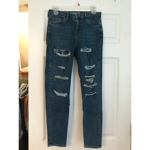 Topshop ripped jamie moto jeans